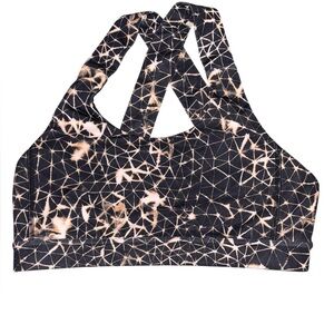 Lululemon size 8 Women's Black and Cream Sports Bra